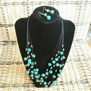 Necklace and earring set.